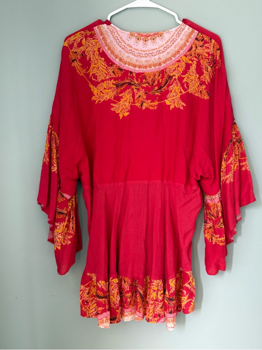 Free People Pink Sunset Dreams Boho Blouse - Picture 8 of 8